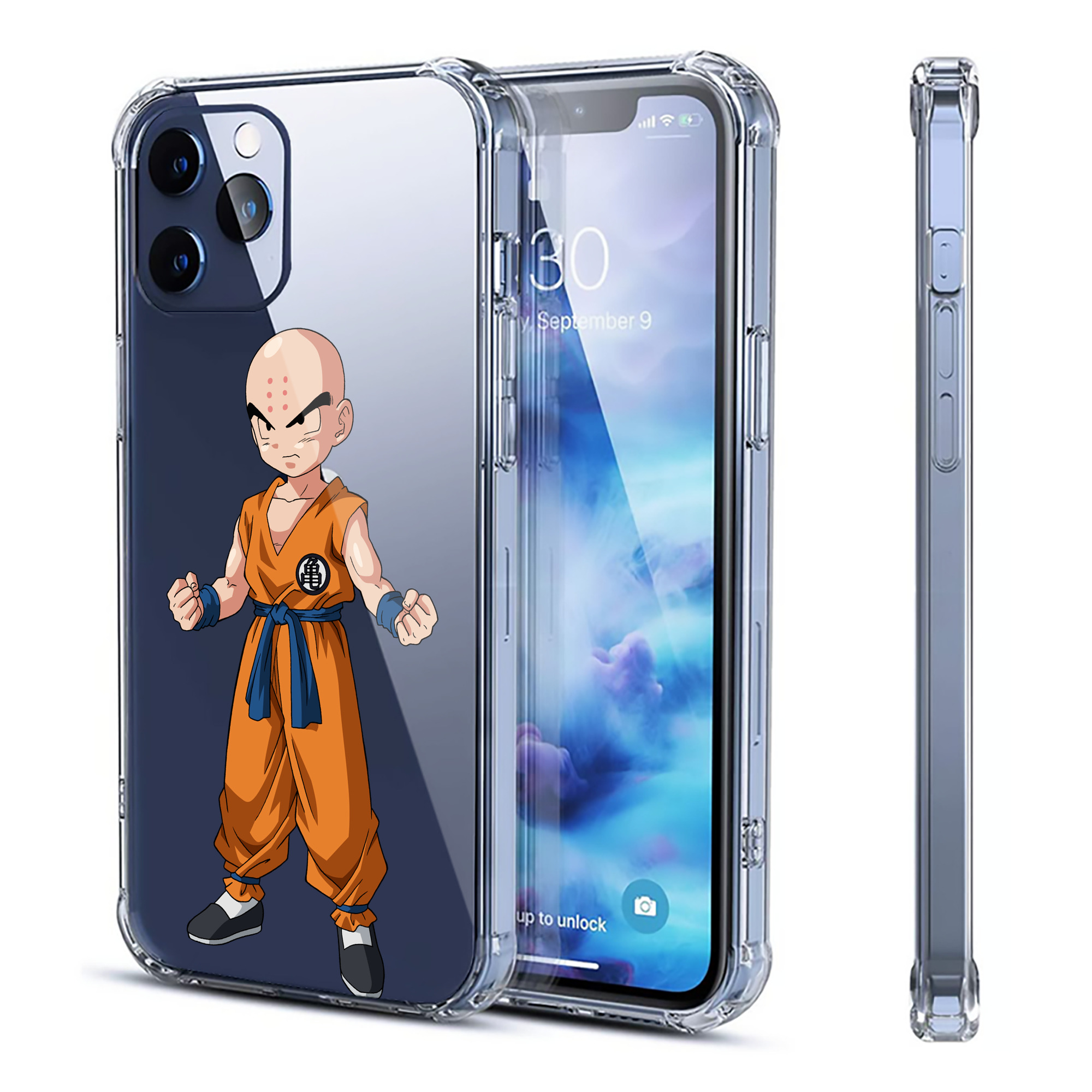 （画像用） ドラゴンボール クリリン DRAGON BALL krillin 【iPhone 12シリーズ対応】透明スマホケース（クリアソフトケース）